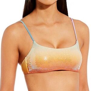 Gianni Bini Multicolor Sequin Bikini Top
